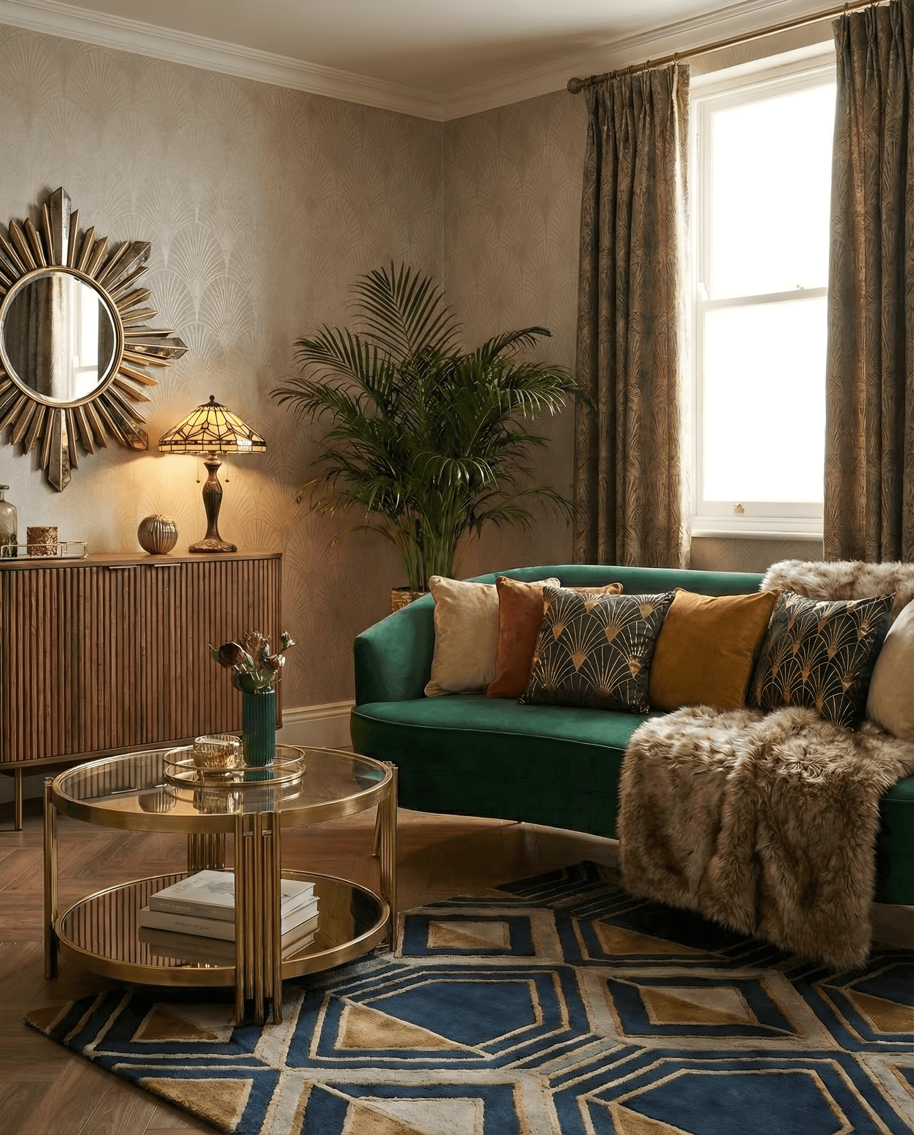 Handcrafted home interior with elegant furnishings